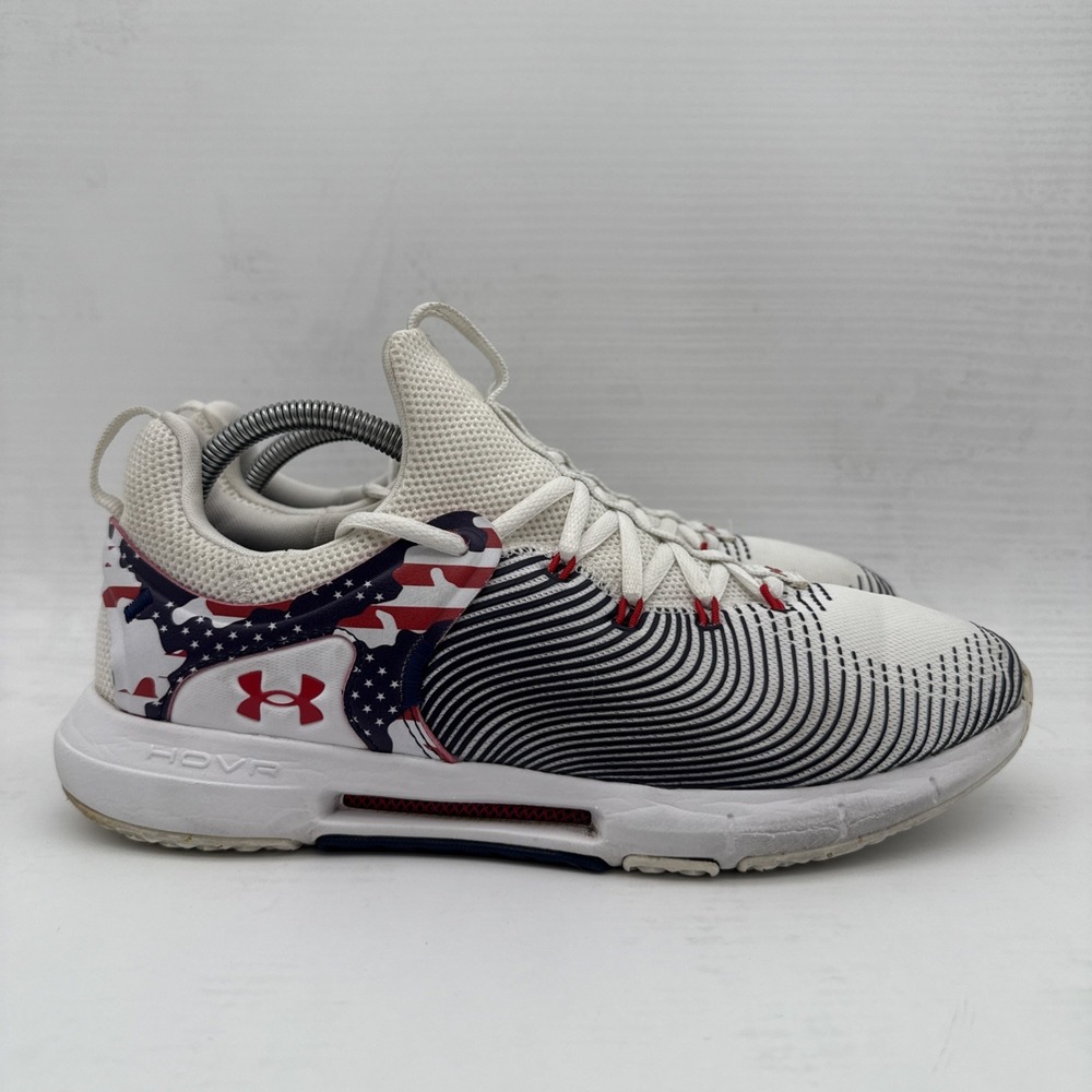 Under Armour Women's HOVR Rise 2 USA Shoes Red White Blue 3023010-101 Sz 11